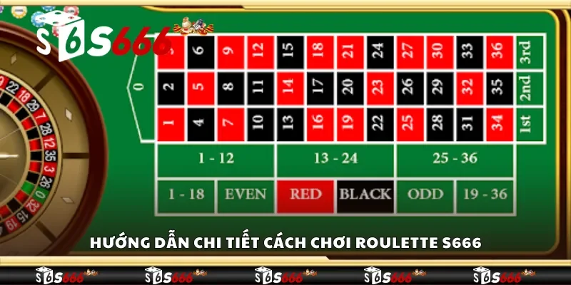 Hướng dẫn chi tiết cách chơi roulette S666