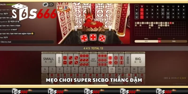 Mẹo chơi super sicbo thắng đậm
